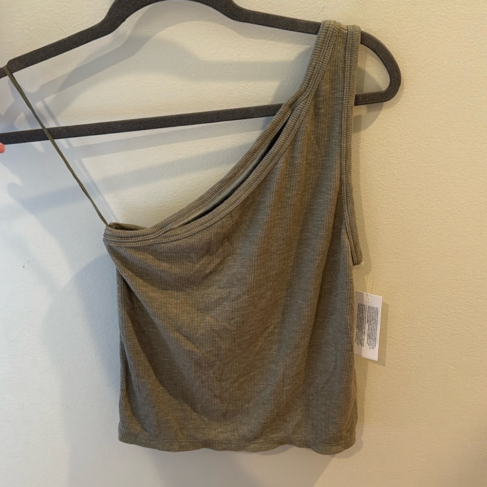 NWT Ameican Eagle One Shoulder soft & sexy rib tank